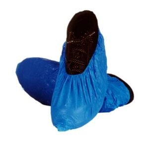 CUBRE ZAPATO PLASTICO AZUL 100 UND