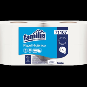 Papel Higiénico Jumbo blanco hoja sencilla. 400 metros