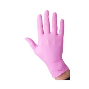 GUANTES DE NITRILO ROSADO TALLA M 100/1