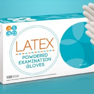 GUANTES DE EXAMEN LATEX CON POLVO ASAP S-XL 100/1
