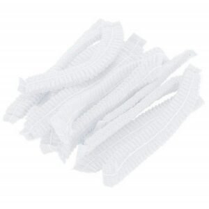 GORRO PLASTICO TRANSPARENTE TIPO ACORDEON 100 UND
