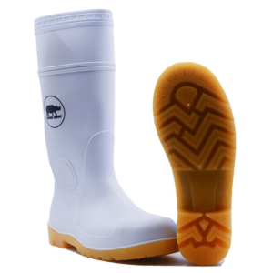 BOTA PVC BLANCA RHINO 15" PUNTERA & PLANTILLA METAL TALLA 41