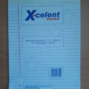 LIBRETA RAYADA BCA 8½X11 CR VMR