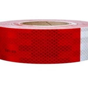CINTA REFLECTIVA PARA CAMIONES BLANCO/ROJO 2" X 50 YDS 3M